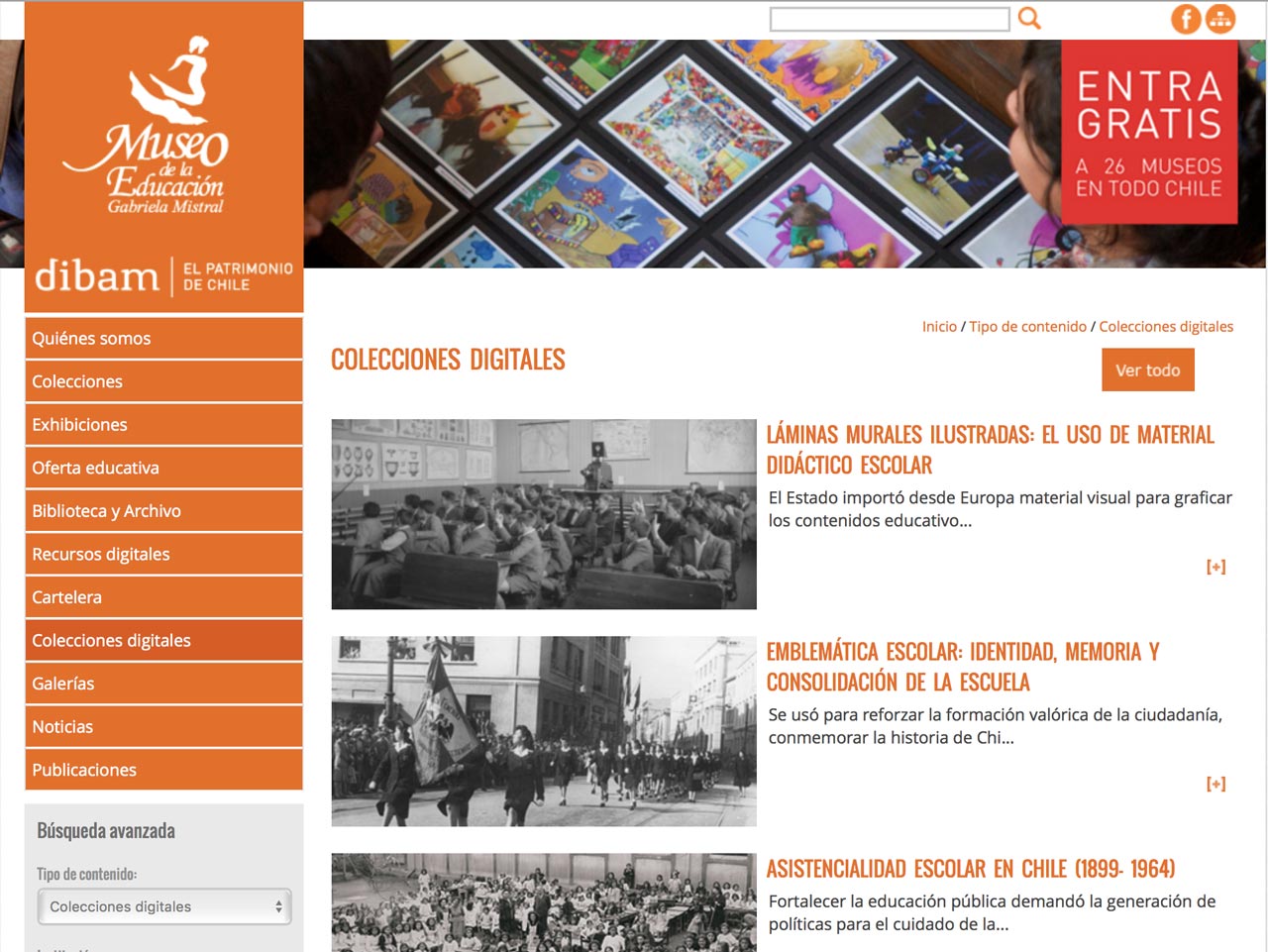 Colecciones digitales del Museo de la Educación Gabriela Mistral – Dibam